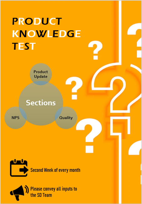 PRODUCT KNOWLEDGE TEST